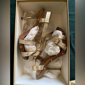 Michael Kors Gold Strappy Heels